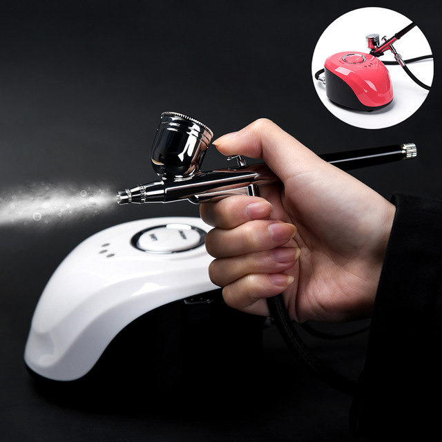 0.2mm 0.3mm 0.4mm Dual Action Airbrush Machine for Nails Spray Gun Air  Compressor Kit for Painting Nail Art Make Up Air Brush - AliExpress